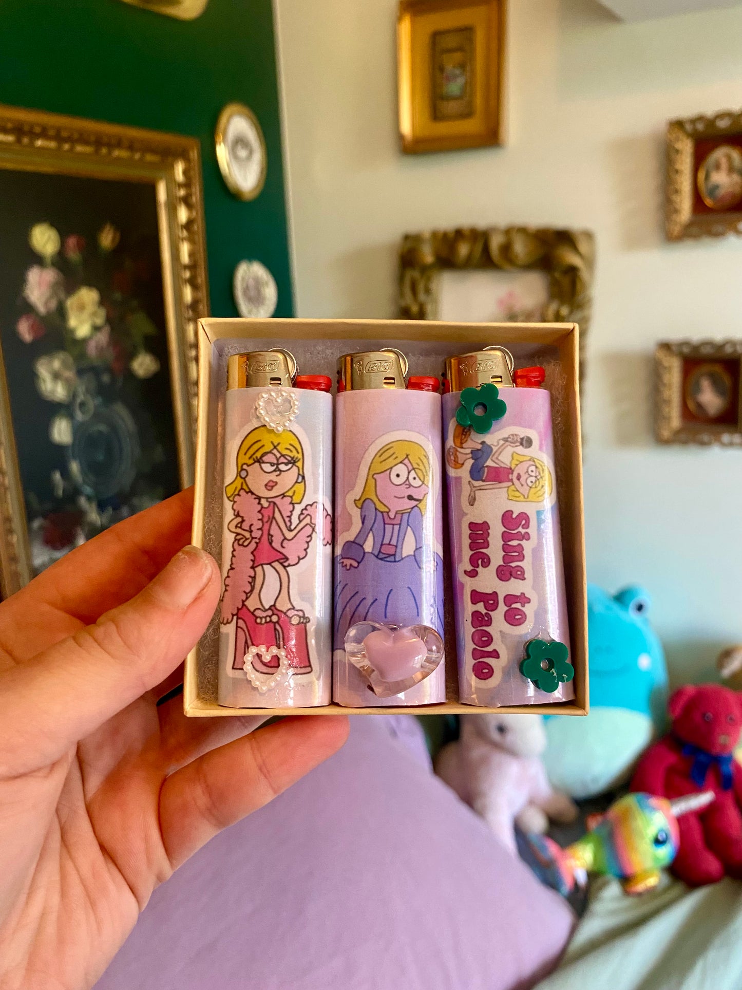 Lizzie Lighter Set, Pack Of Three Novelty Nostalgic Lighters