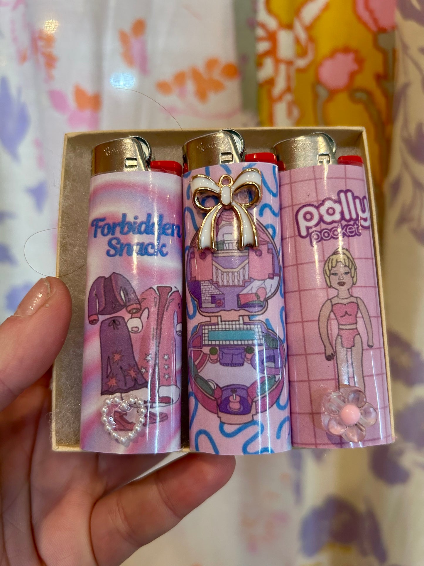 Polly P Lighter Set, Pack Of Three Novelty Nostalgic Lighters