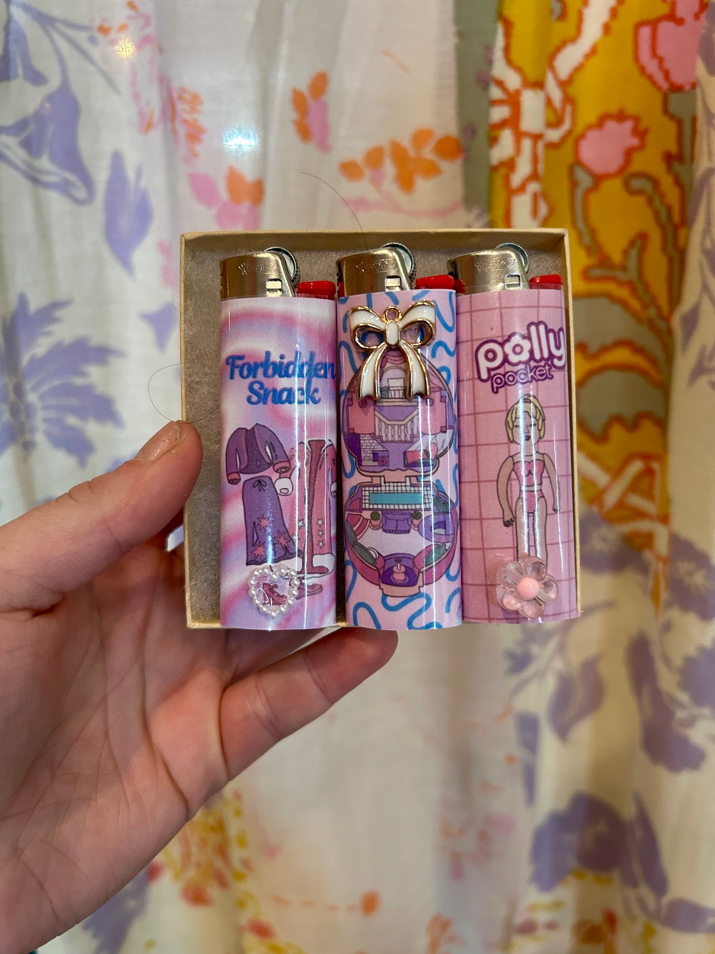 Polly P Lighter Set, Pack Of Three Novelty Nostalgic Lighters