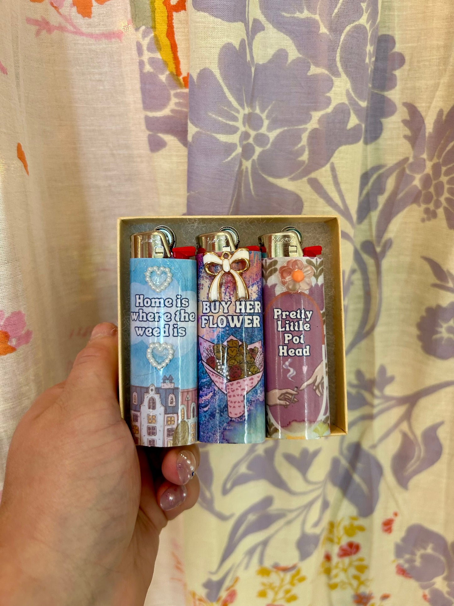 420 girl Lighter Set, Pack Of Three Novelty Nostalgic Lighters