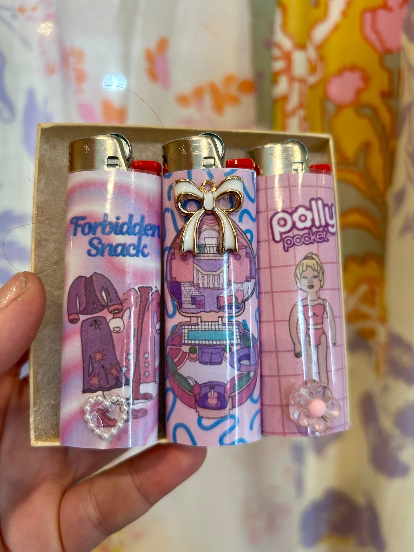Polly P Lighter Set, Pack Of Three Novelty Nostalgic Lighters