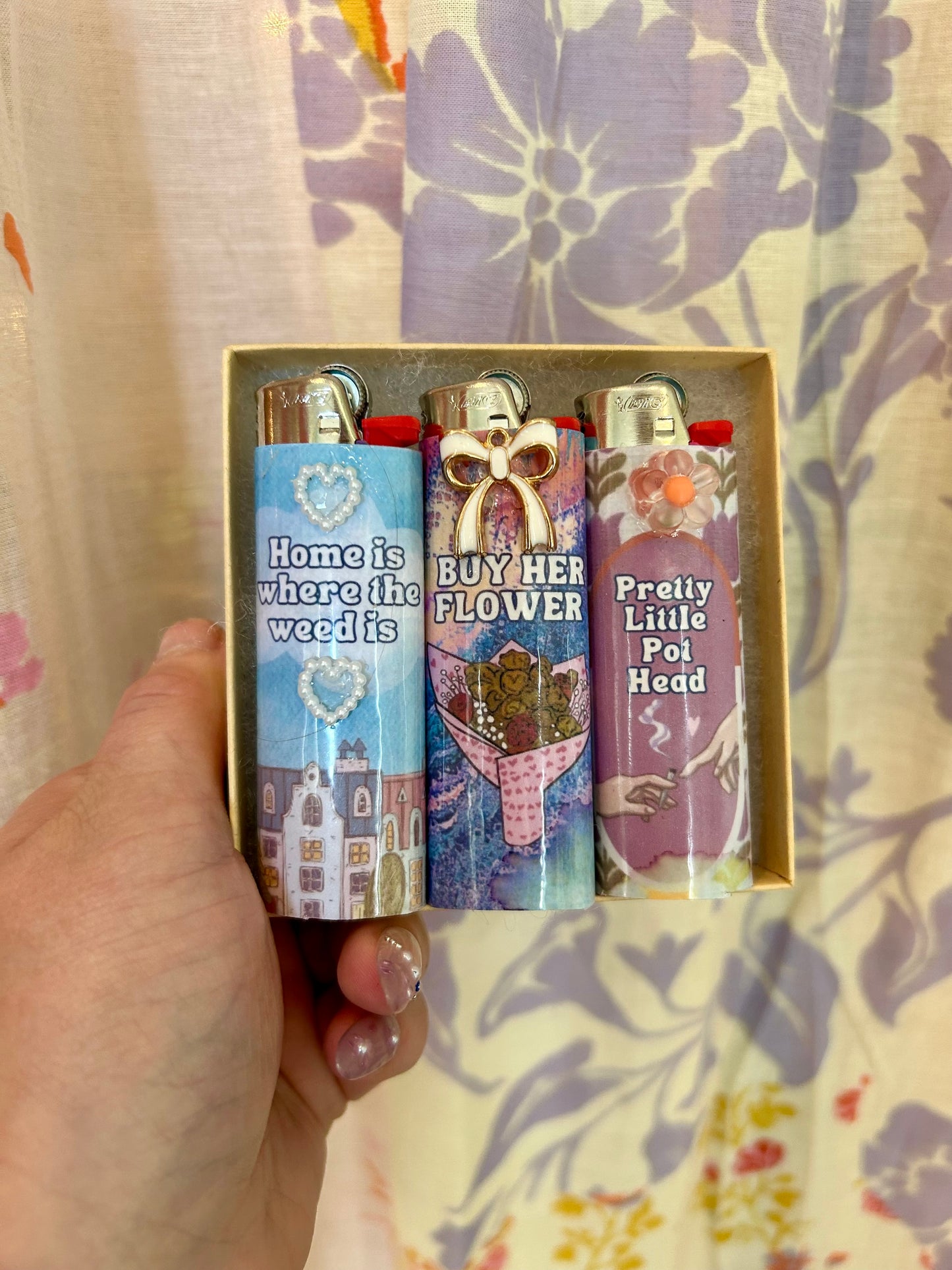 420 girl Lighter Set, Pack Of Three Novelty Nostalgic Lighters