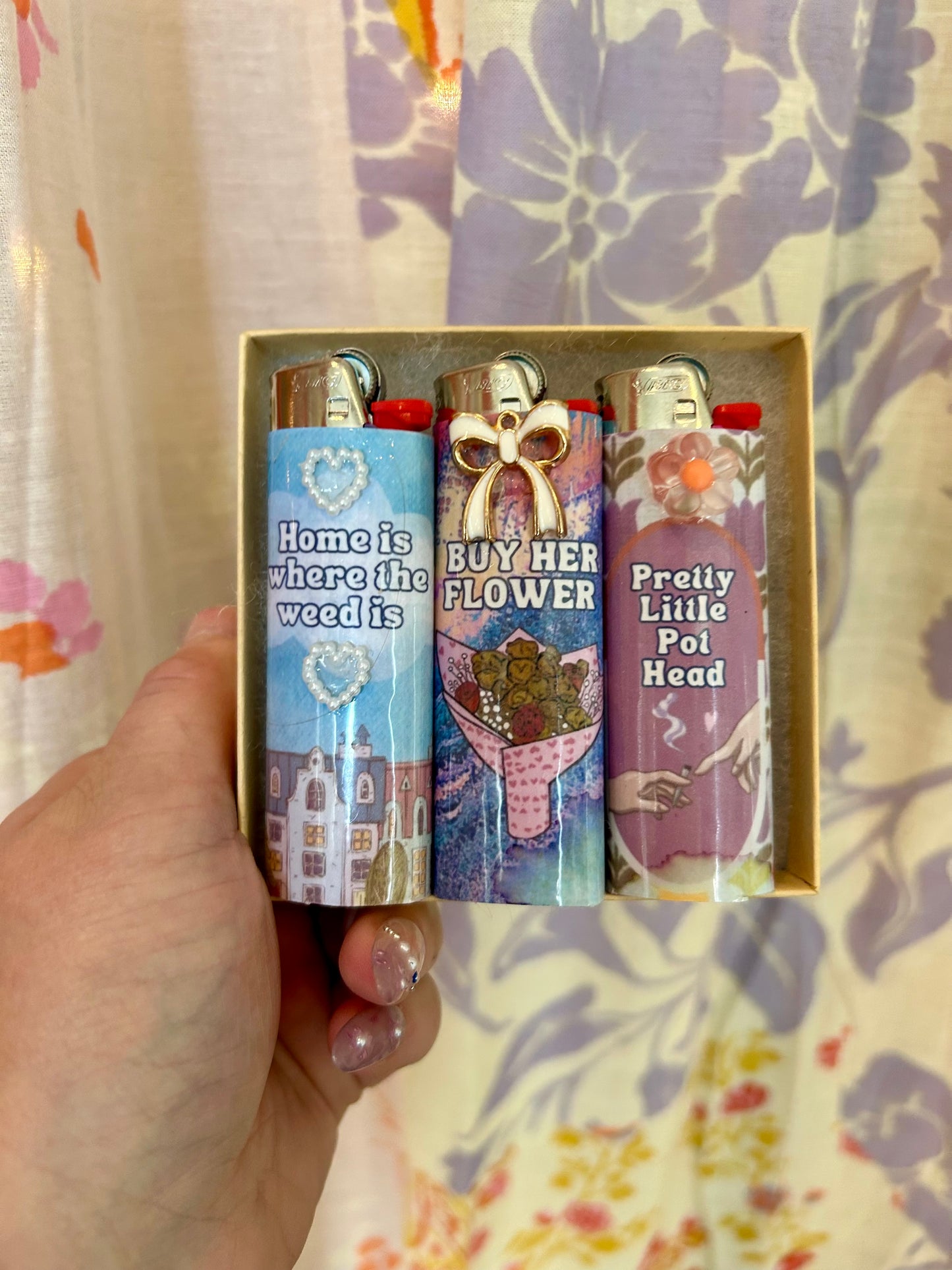 420 girl Lighter Set, Pack Of Three Novelty Nostalgic Lighters