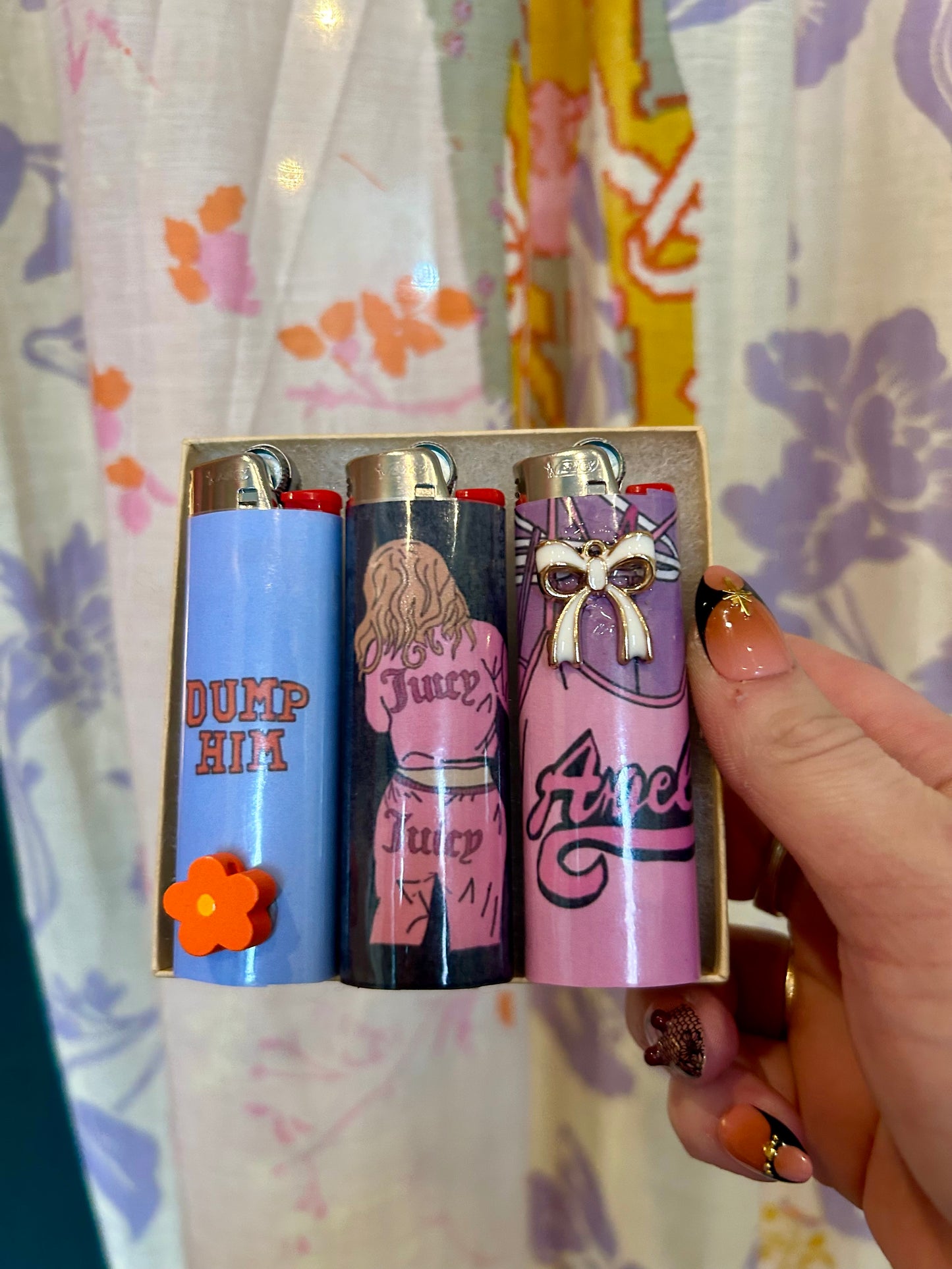 Juicy Lighter Set, Pack Of Three Novelty Nostalgic Lighters