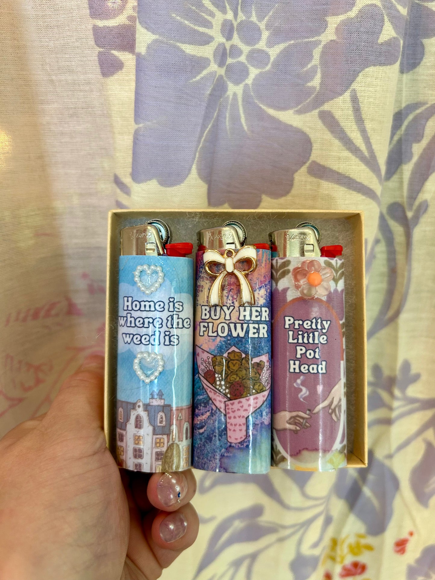 420 girl Lighter Set, Pack Of Three Novelty Nostalgic Lighters