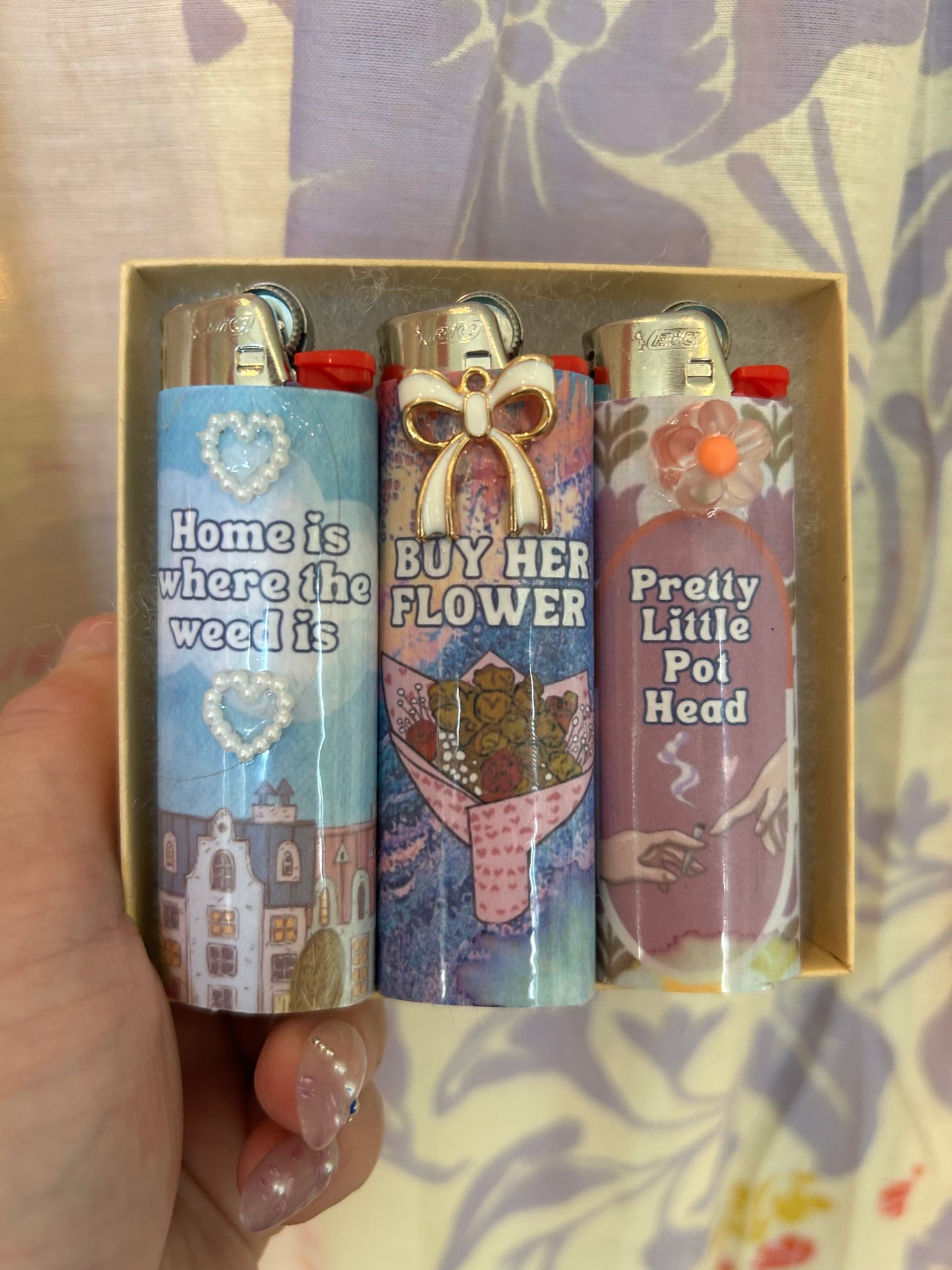 420 girl Lighter Set, Pack Of Three Novelty Nostalgic Lighters
