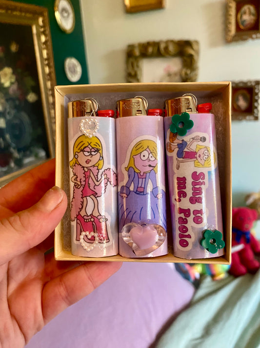 Lizzie Lighter Set, Pack Of Three Novelty Nostalgic Lighters