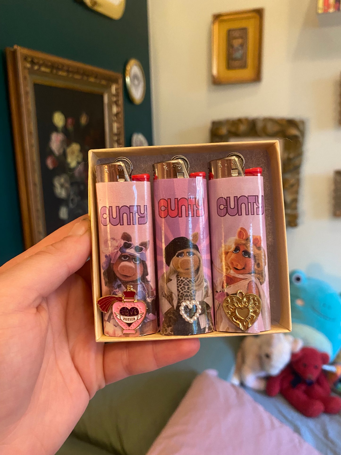 Miss piggy lighter set