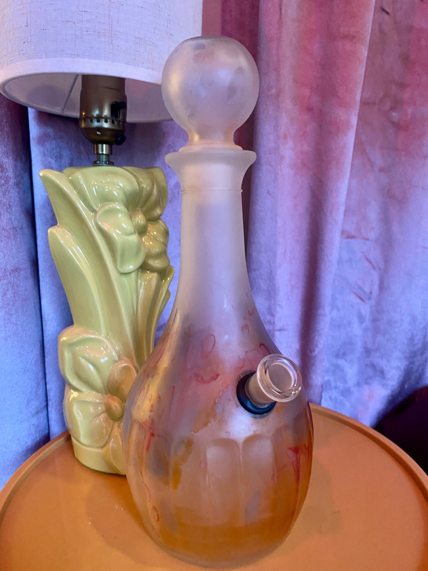 Pink Vintage Vase Water Pipe